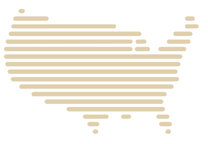 Representation of continental United States to identify a request for shipping Address